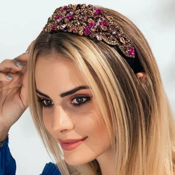 Jeweled headbands Rhinestone Decor - Picture 4 of 6